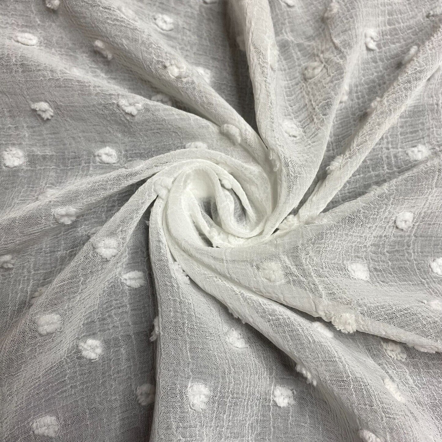 Dobby Chiffon Fabric Off White Colour 55" Wide Sold By Metre