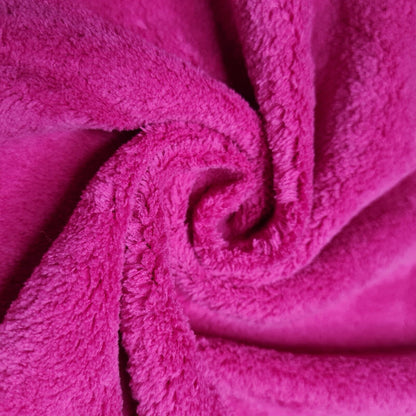 Fleece Teddy Fabric Fuschia Super Soft Fluffy Material 55"Wide Sold by Unit