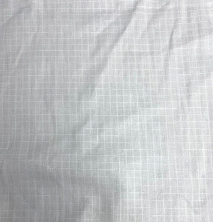 Checked Cotton Fabric White 55" Wide 200 gsm Non-stretch