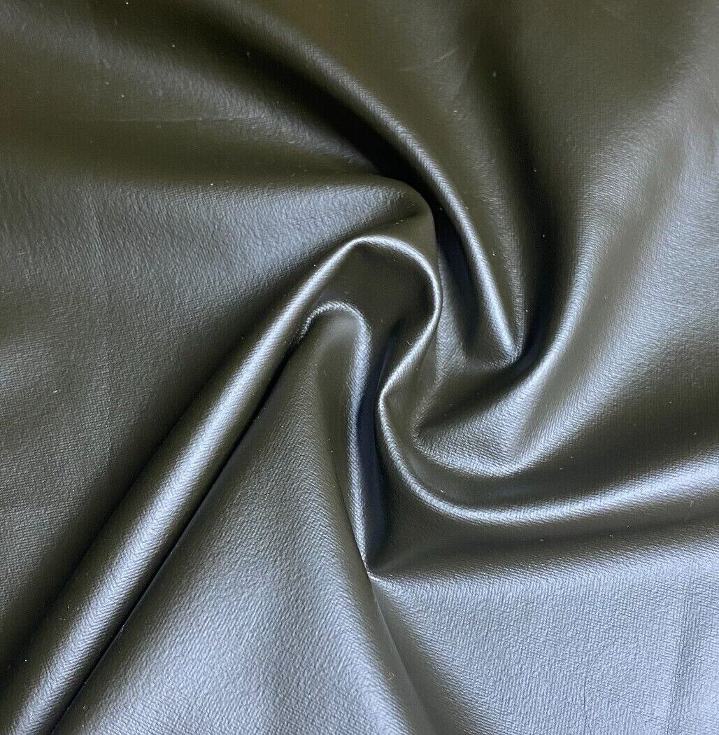 PU Leather Looking Jersey Fabric Stretch Waterproof Khaki Colour 55" Wide