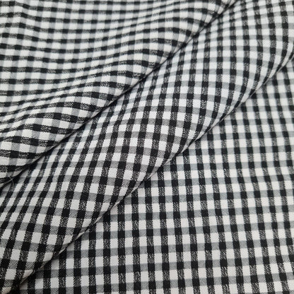 Checked Viscose Blend Fabric 55" Wide Non-Stretch