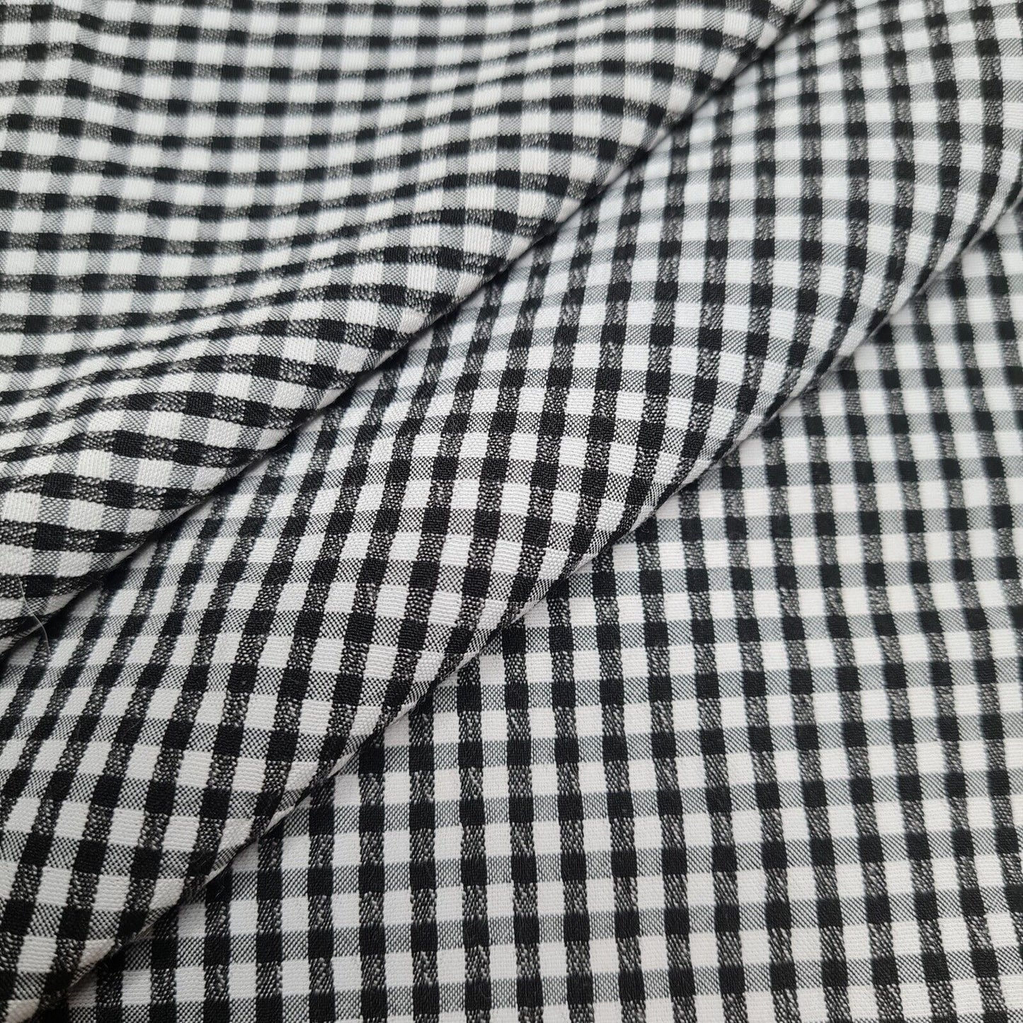 Checked Viscose Blend Fabric 55" Wide Non-Stretch