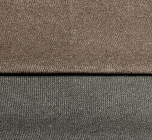 Italian Brushed Twill Cotton Gabardine Fabric Brown And Green 370 gsm 55" Wide