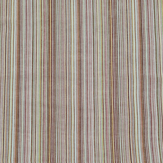 Cotton Voile Fabric Multicolour Striped 53" Wide Sold By The Metre