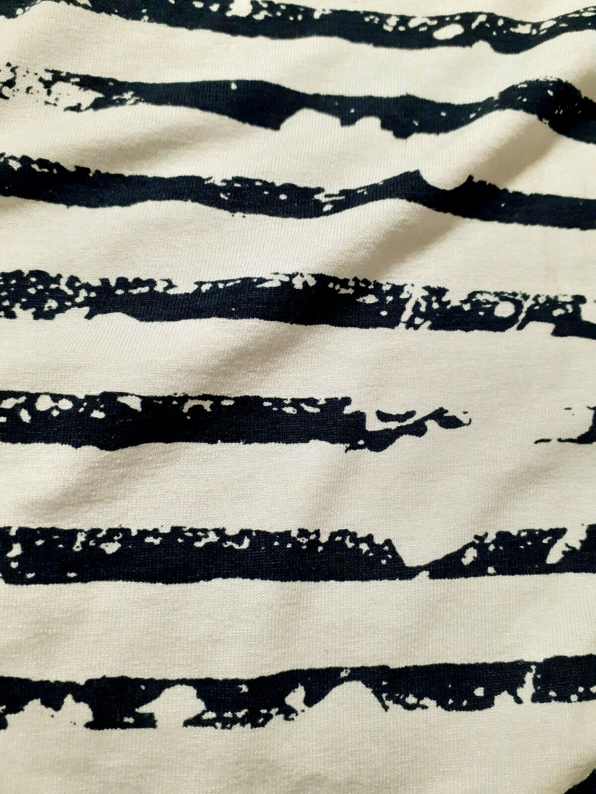 VISCOSE JERSEY FABRIC DARK NAVY PRINTED OFF WHITE STRETCH-SOLD BY THE METRES