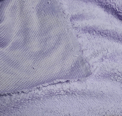 Fleece Teddy Fabric Lilac Colour Super Soft Shaggy Fluffy Material 55"Wide Sold by Unit