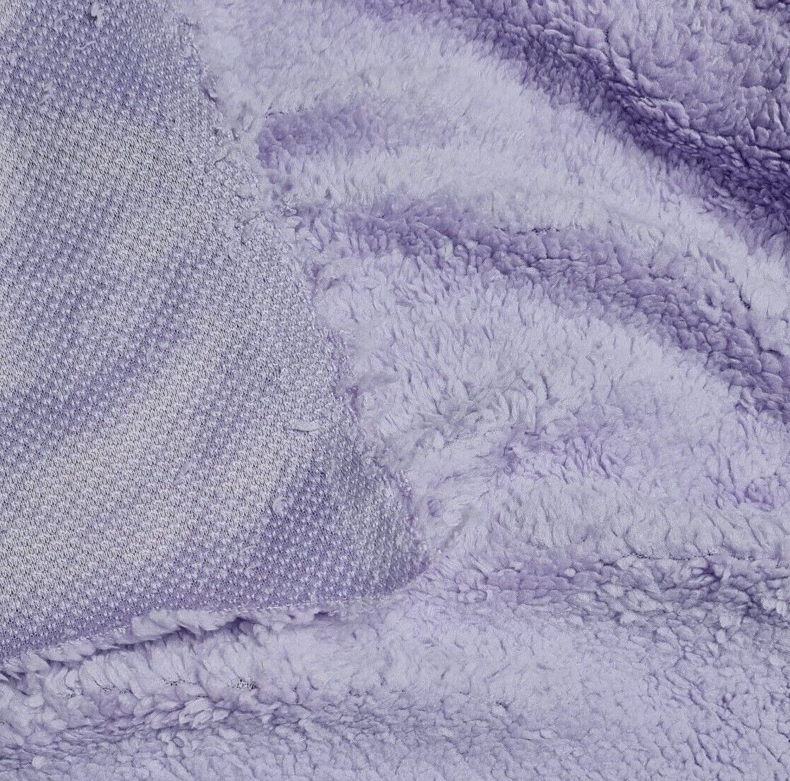 Fleece Teddy Fabric Lilac Colour Super Soft Shaggy Fluffy Material 55 –  Vega Textiles