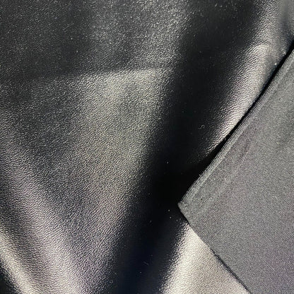 PU Faux Leatherette Fabric Stretch Waterproof Black Colour 55" Wide