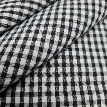 Checked Viscose Blend Fabric 55" Wide Non-Stretch