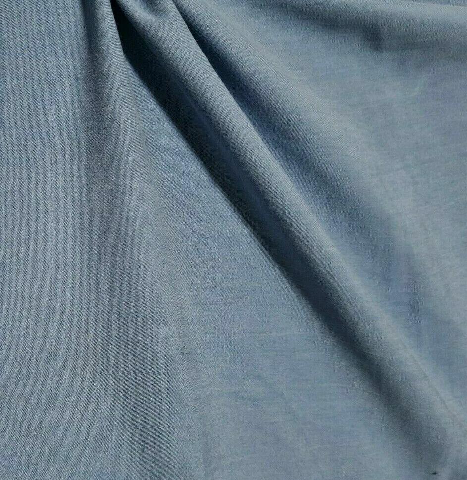 BLUE COLOUR VISCOSE POLYESTER DRESS MAKING FABRIC- SOLD BY THE METRE