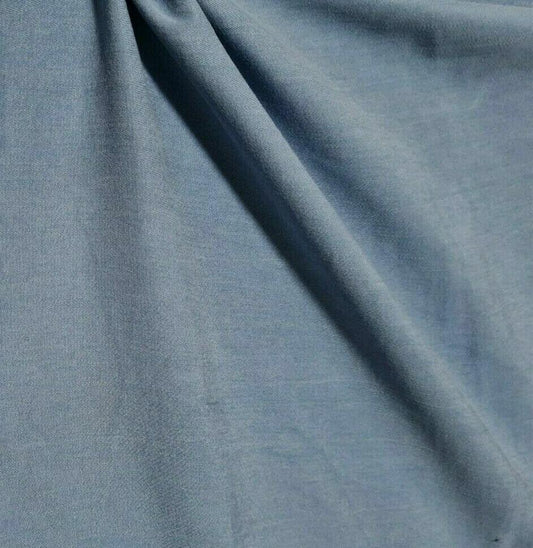 BLUE COLOUR VISCOSE POLYESTER DRESS MAKING FABRIC- SOLD BY THE METRE