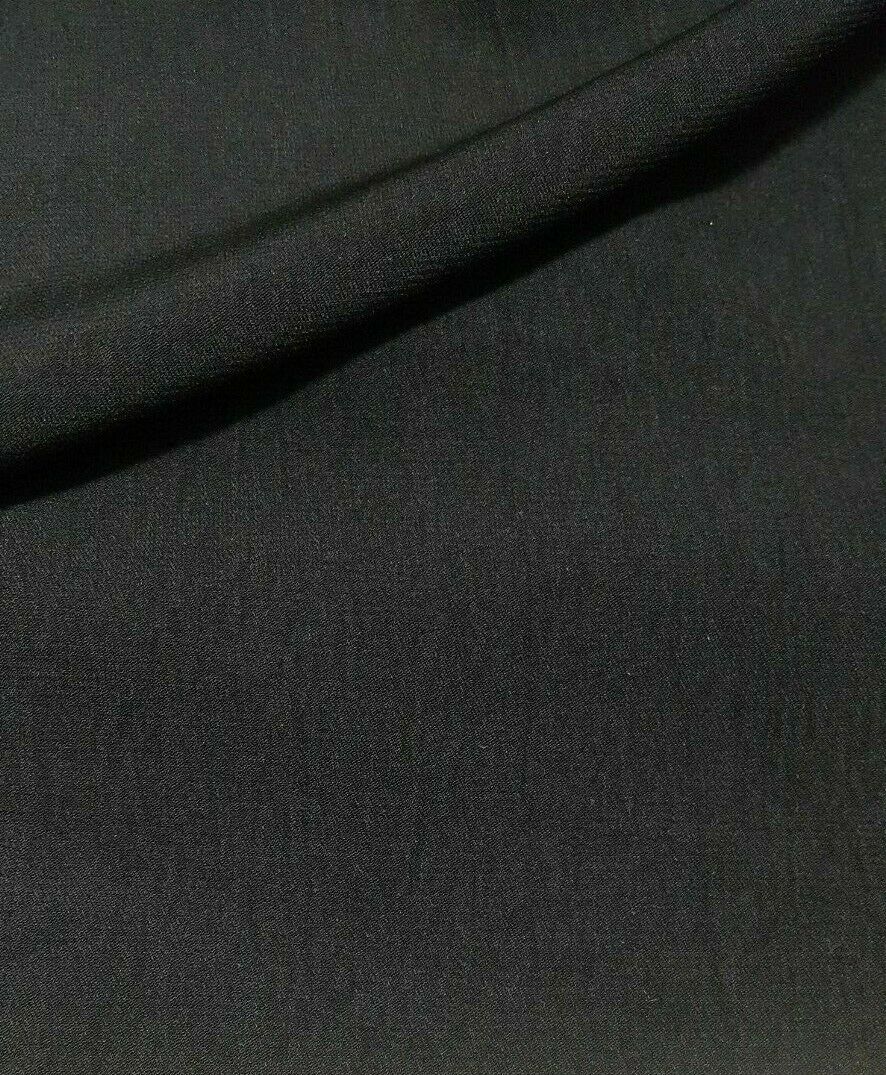 BLACK POLYESTER DRESSMAKING FABRIC - SOLD BY THE METRE