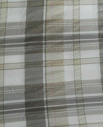 WAVY EFFECT CHECKED SHIRT POLYCOTTON FABRIC - SOLD BY THE METRE