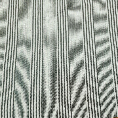 Viscose Polyester Fabric Black&White Striped 55" Wide Non-Stretch