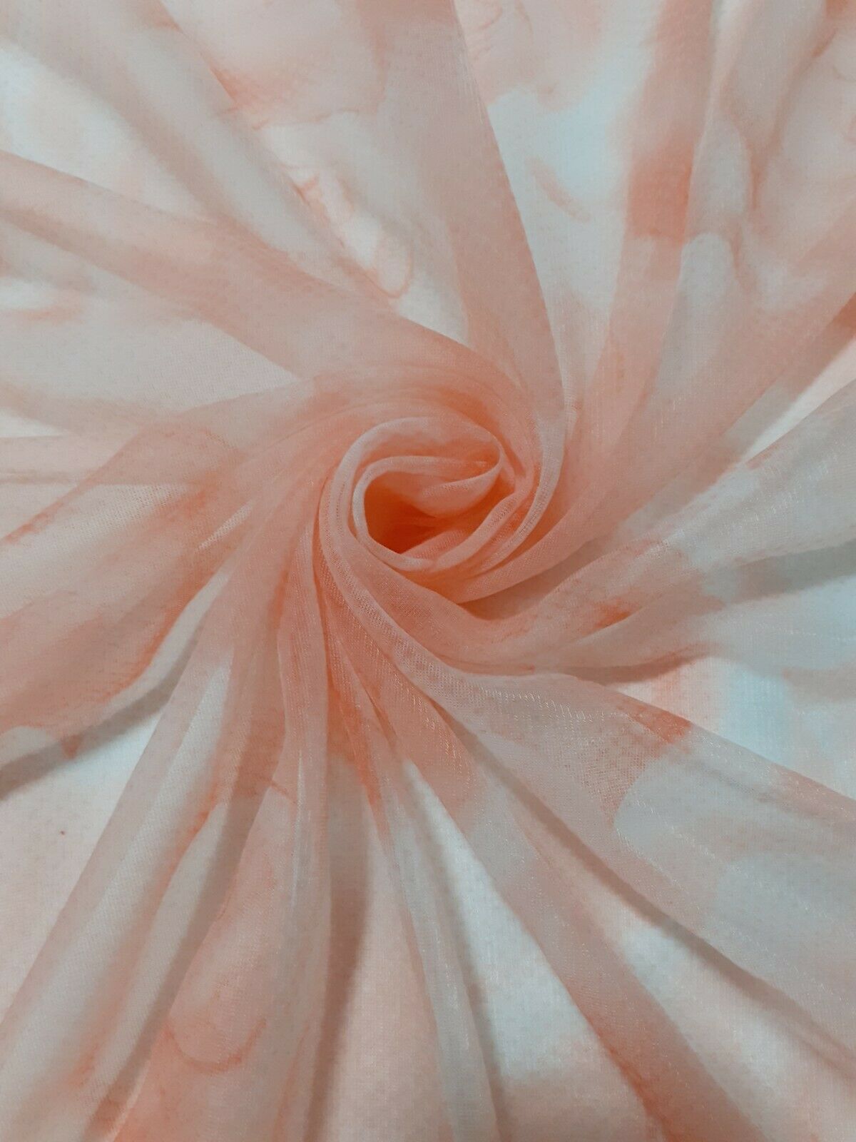 FLORAL PRINTED SOFT STRETCH TULLE FABRIC-SOLD BY THE METRE