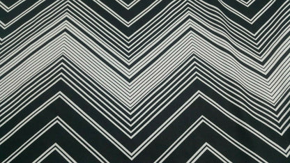 ZIG ZAG PRINTED STRETCH JERSEY LYCRA FABRIC-SOLD BY THE METER