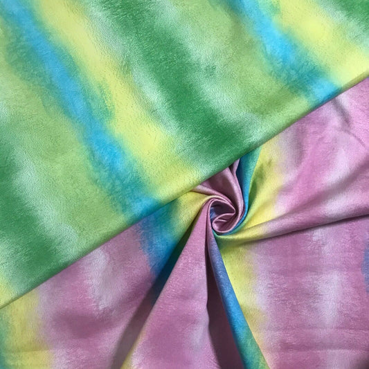 Cotton Twill Fabric Multicolour Rainbow Printed 45" Wide Sold By The Metre
