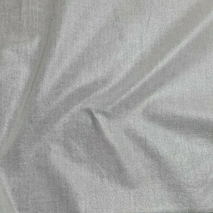 Cotton Voile Fabric Shiny Silver Print 55" Wide Sold By Metre