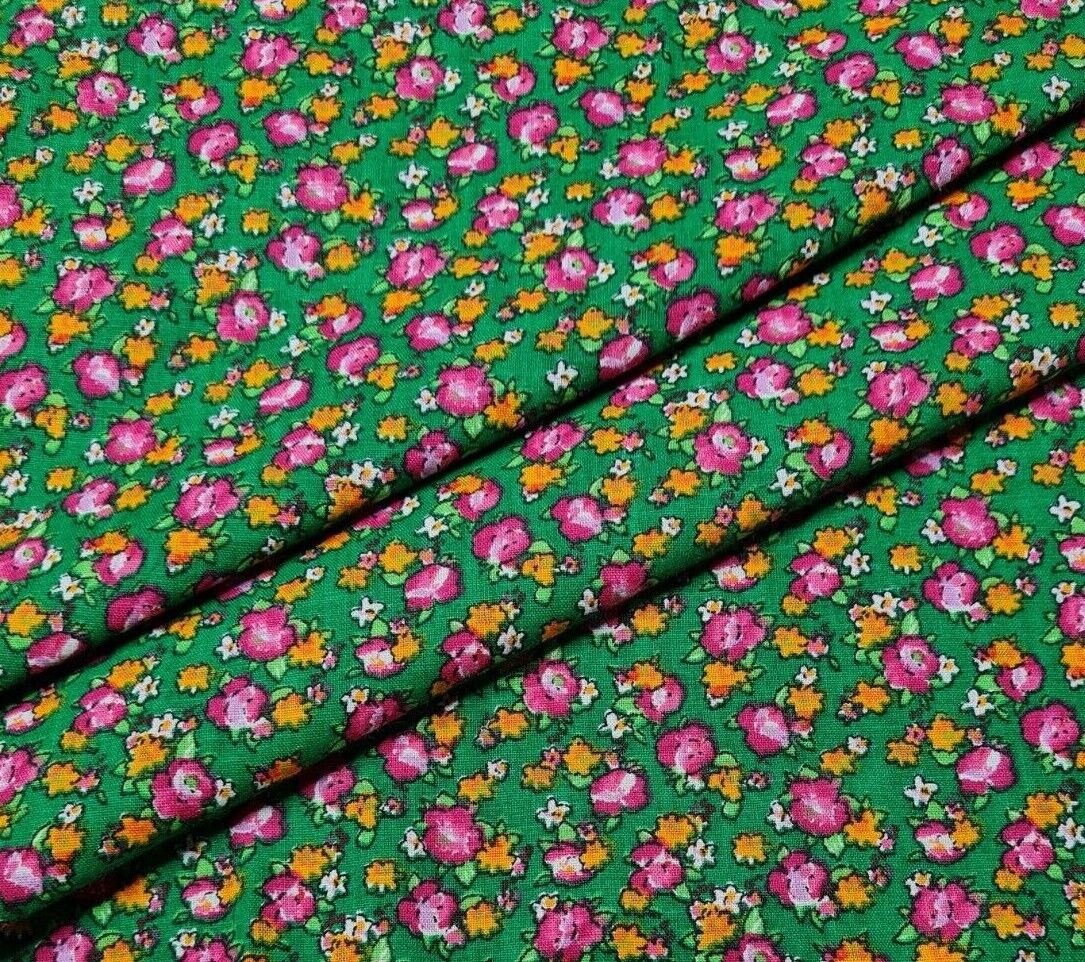 Egyptian Cotton Fabric Vintage Floral Printed 33