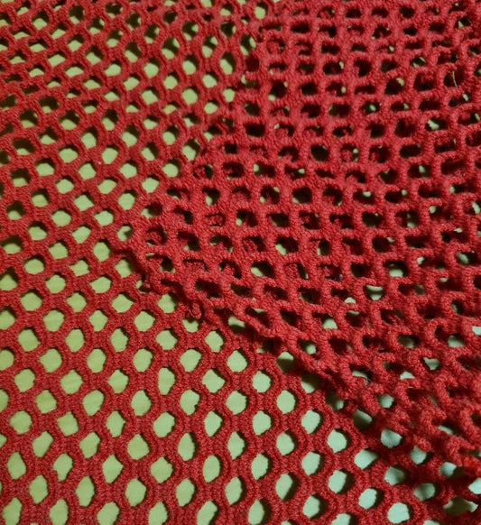 RED STRETCH NET FABRIC - SOLD BY THE METRE