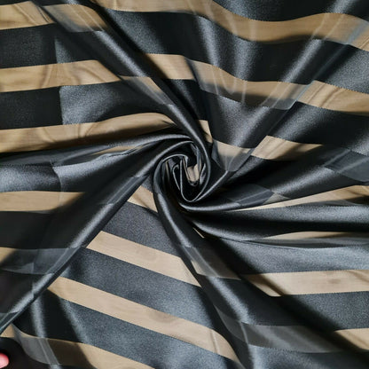 Premium Satin Striped Organza Fabric Plain 55" Wide Clothing, Crafts, Curtains