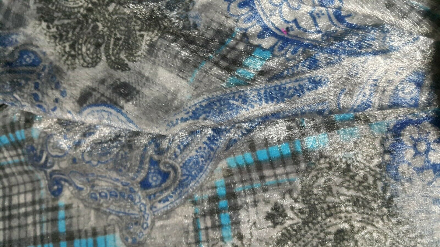 VELVET JERSEY FABRIC PRINTED STRETCH -140 CM WIDE - SOLD BY THE METRE