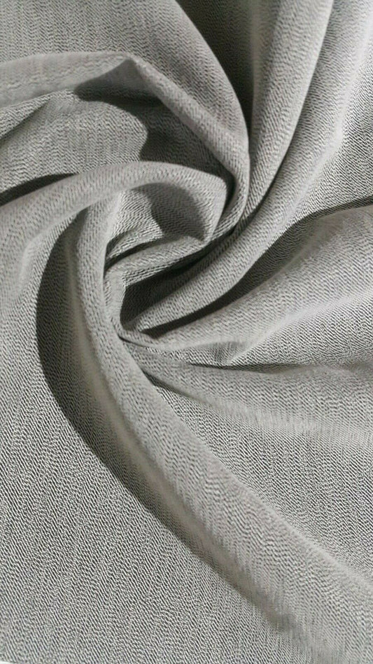 LIGHT KHAKI AND BLACK MELANGE VISCOSE POLYESTER FABRIC- SOLD BY THE METRE