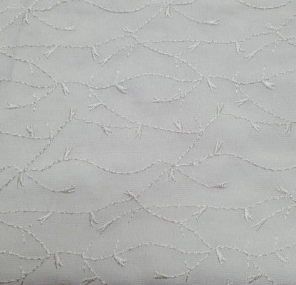 Embroidered Georgette Fabric Off White Colour 55" Wide Sold By Metre