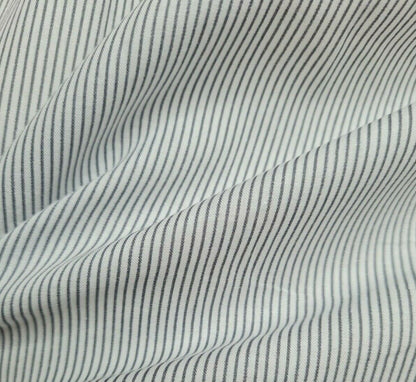 Cotton Voile Fabric Grey Striped White Colour 55" Wide