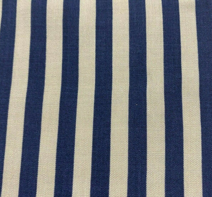 Viscose Fabric Navy And White Striped 55" Wide