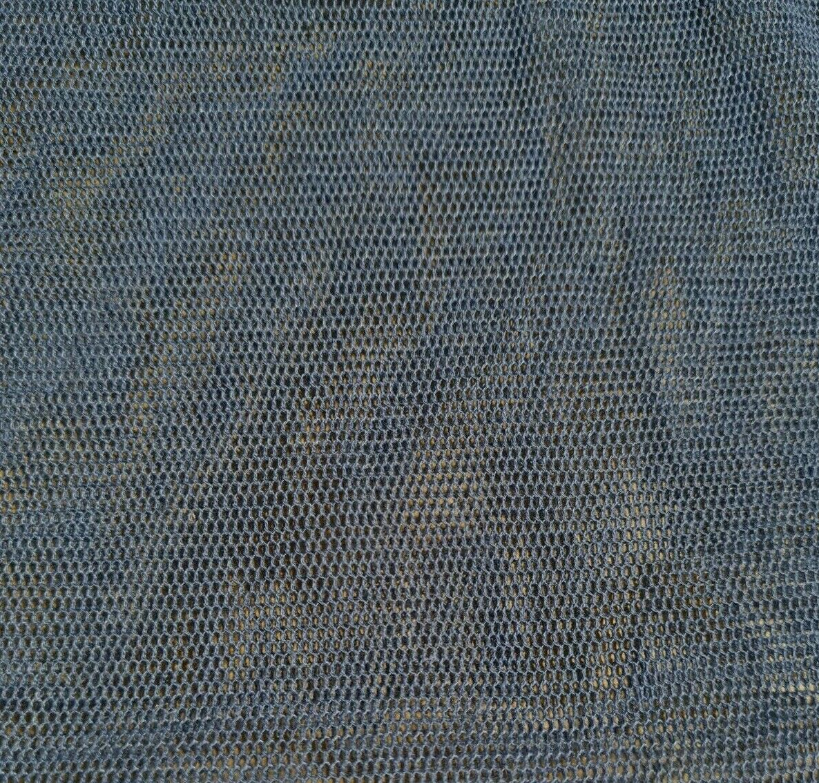 BROWN AND DARK BLUE TULLE NET FABRIC - SOLD BY THE METRE