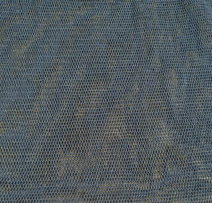 BROWN AND DARK BLUE TULLE NET FABRIC - SOLD BY THE METRE
