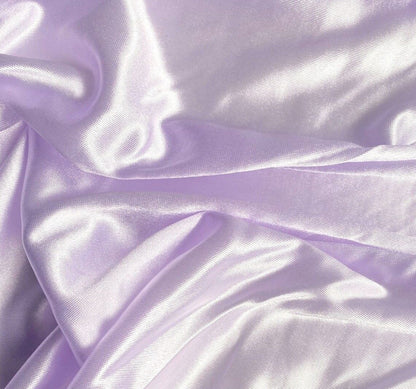 Satin Textured Jersey Lining Fabric Light Lilac Colour 55" wIDE