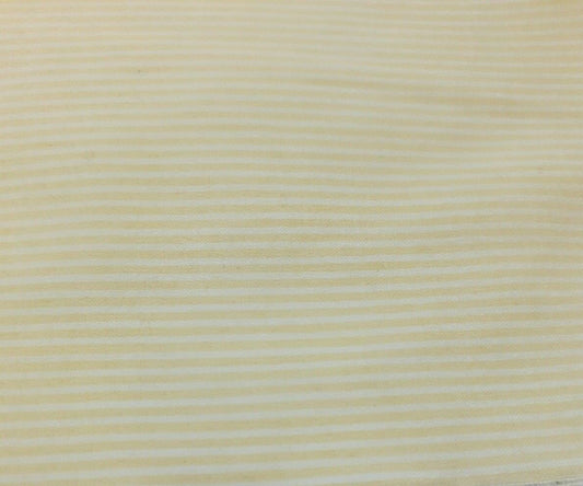 WHITE AND YELLOW NARROW STRIPED STRETCH SHIRT FABRIC - SOLD BY THE METRE