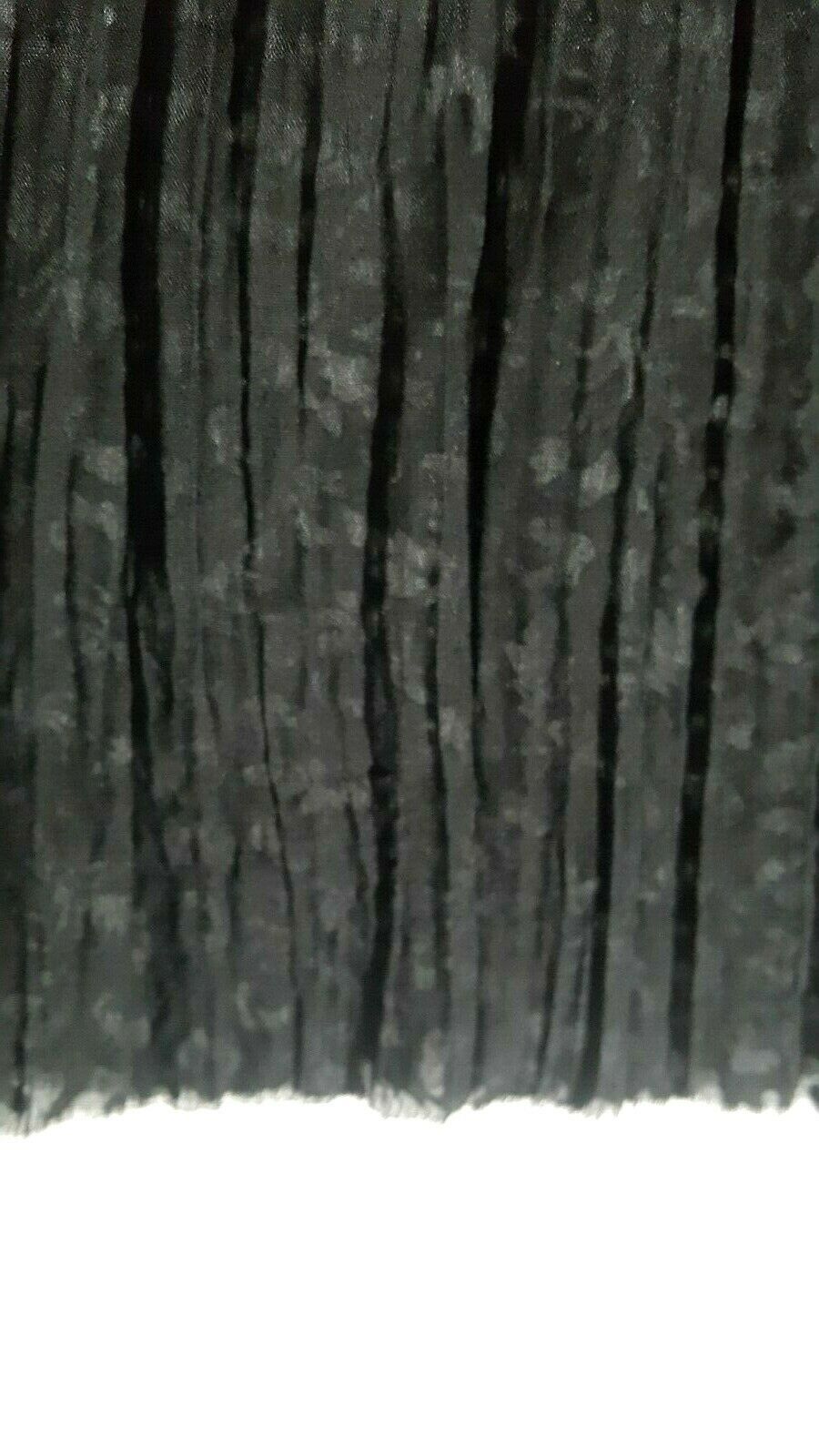 COTTON POLYESTER FABRIC PERFORARED AND CRINKLED BLACK COLOUR- SOLD BY METRE