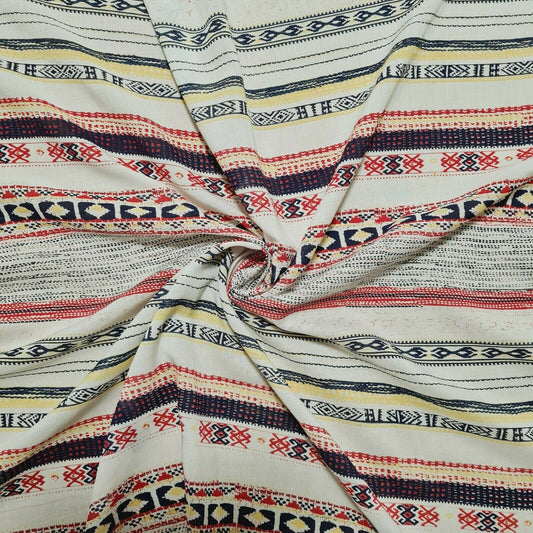 Ethnic Printed Viscose Fabric 55" Wide Sold By The Metre