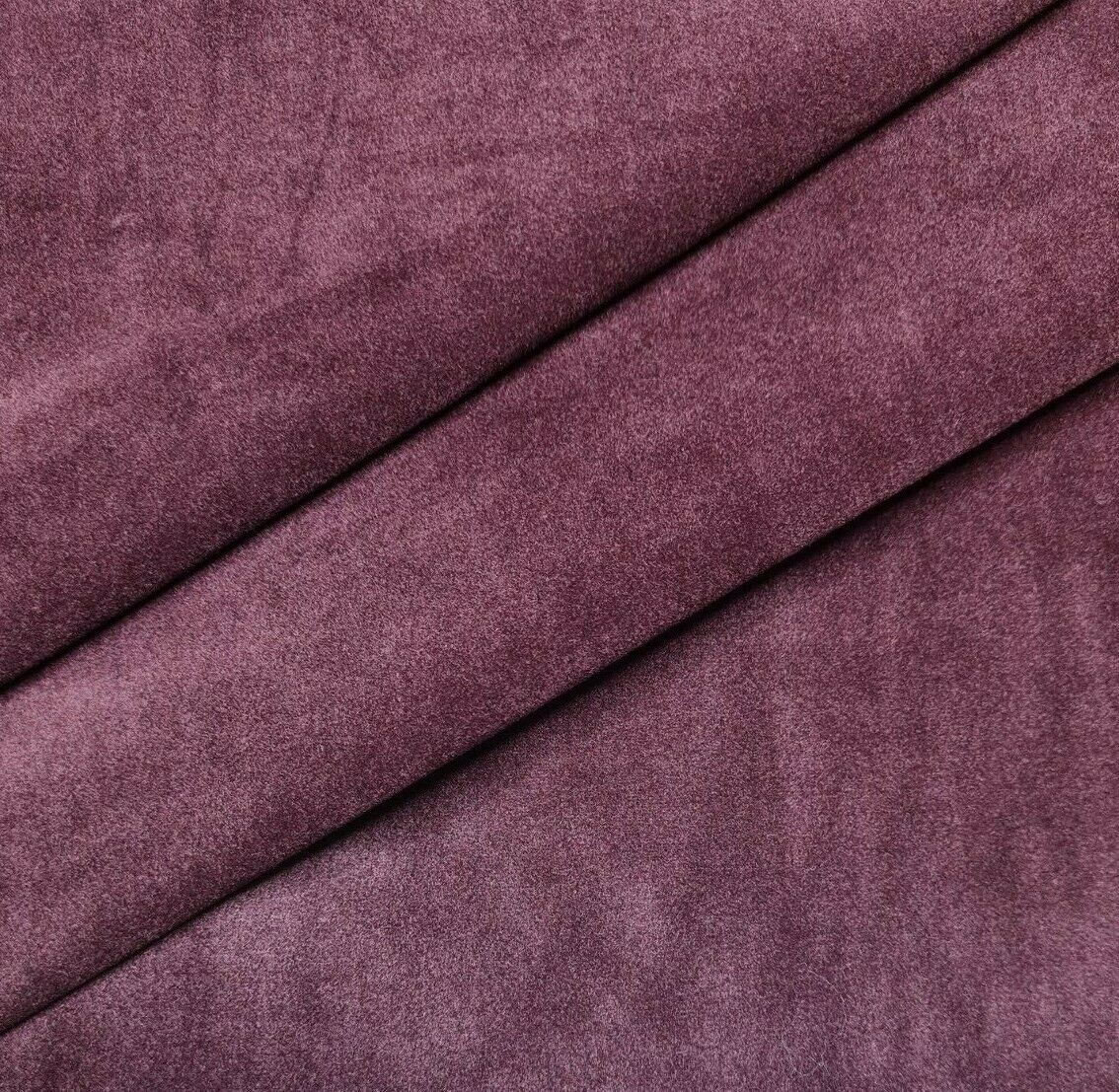 Cotton Velour Fabric Matte Plum Colour 55" Wide Sold By The Metre