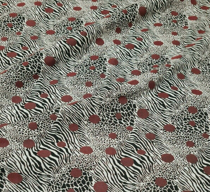 JACQUARD FABRIC ANIMAL SPOTTED PATTERN SOLD BY 1.80 METRES