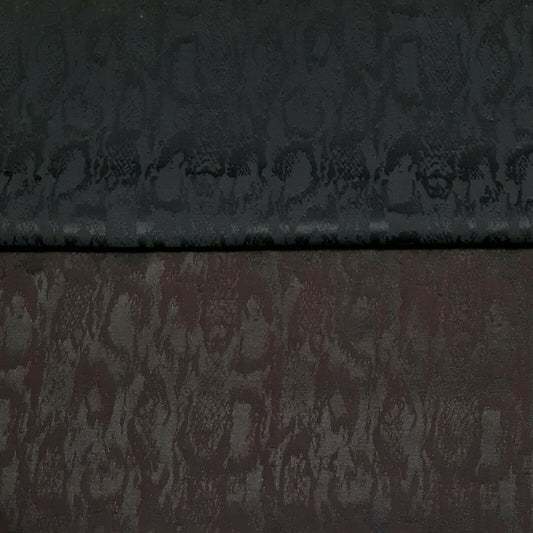 Stretch Jacquard Fabric Ikat Black And Brown Colours 47" Wide