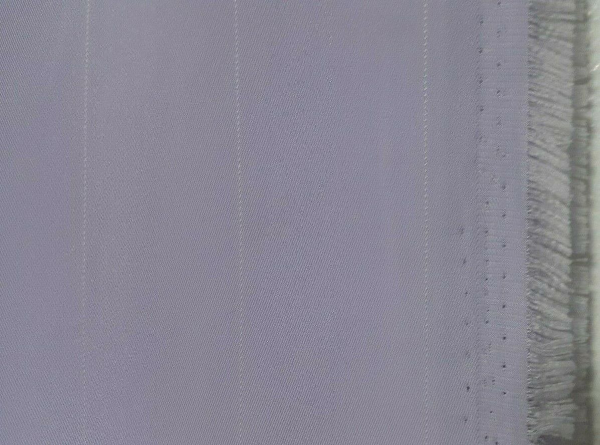 WHITE STRIPED LIGHT LILAC COLOUR GEORGETE FABRIC-SOLD BY THE METER