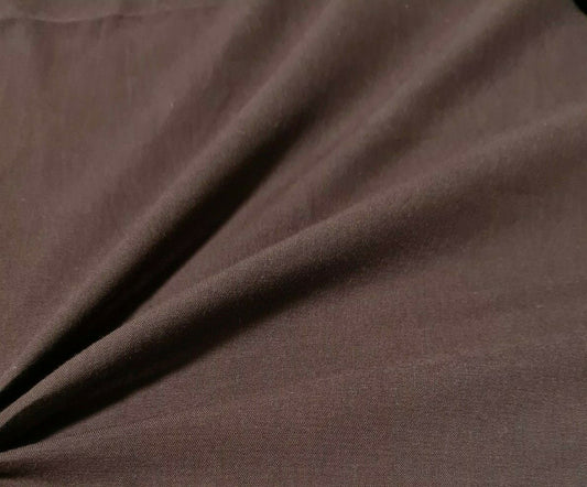 VOILE COTTON FABRIC BROWN COLOUR - SOLD BY THE METRE