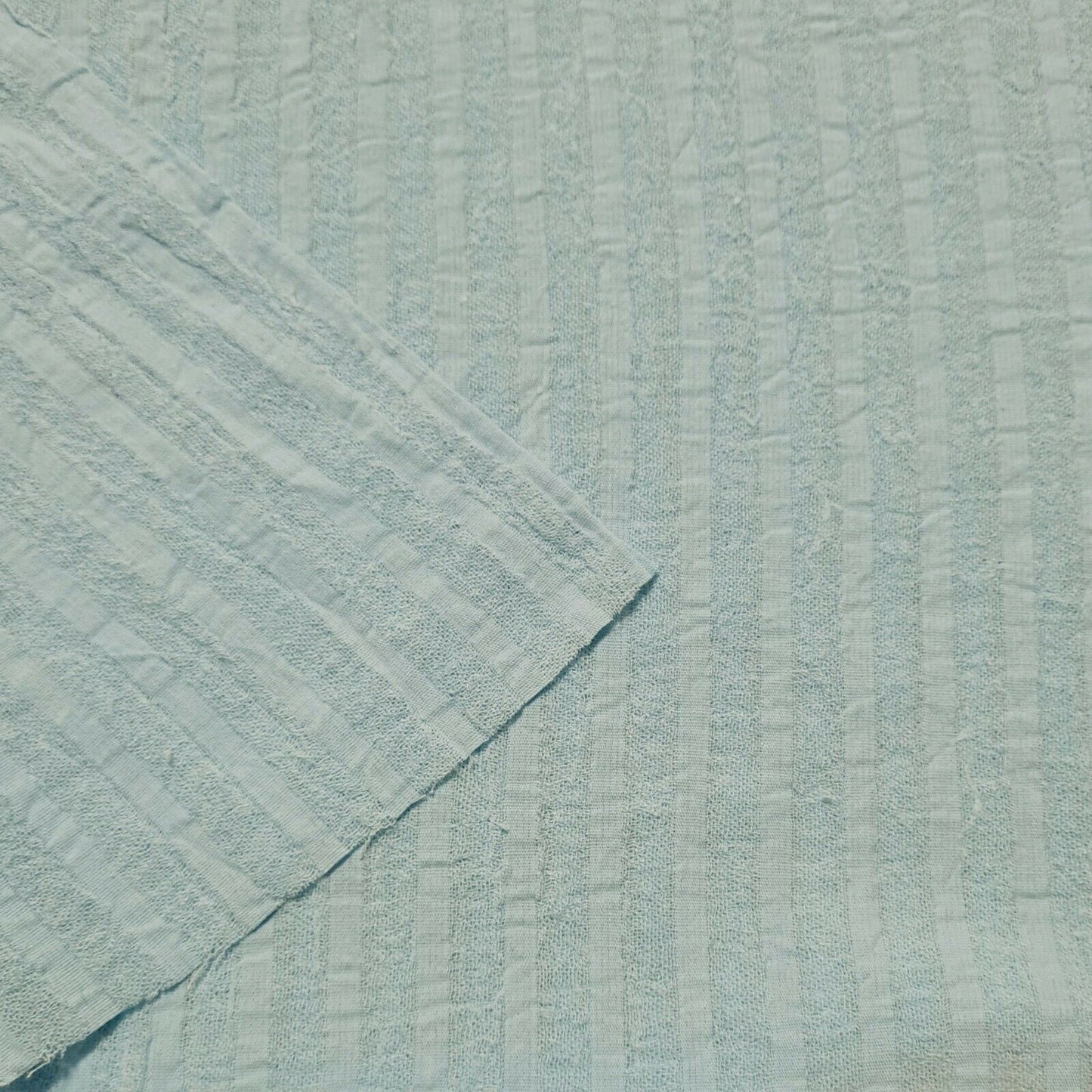 Crinkled Cotton Gauze Cheesecloth Fabric Striped 51" Wide Sold By The Metre