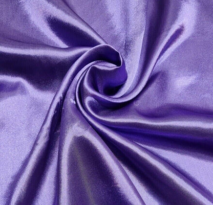 Plain Satin Fabric Dress & Craft Non Stretch 55" Wide Sold By Metre