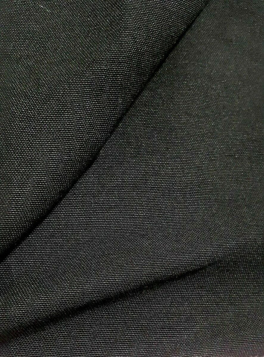 BLACK POLYCOTTON FABRIC-SOLD BY THE METER