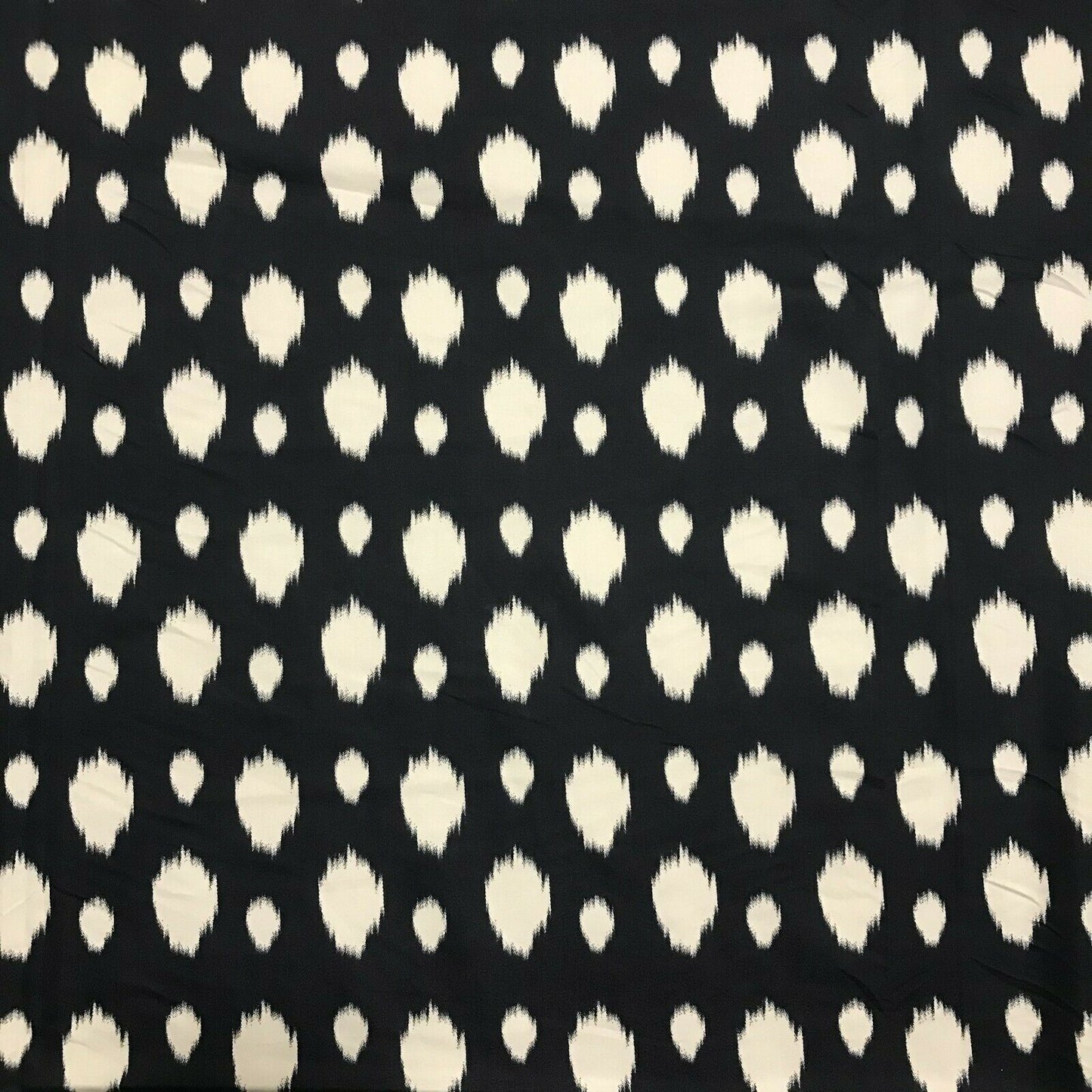 Cotton Blend Sateen Fabric Ikat Polka Dot Printed 51" Wide Sold By The Metre
