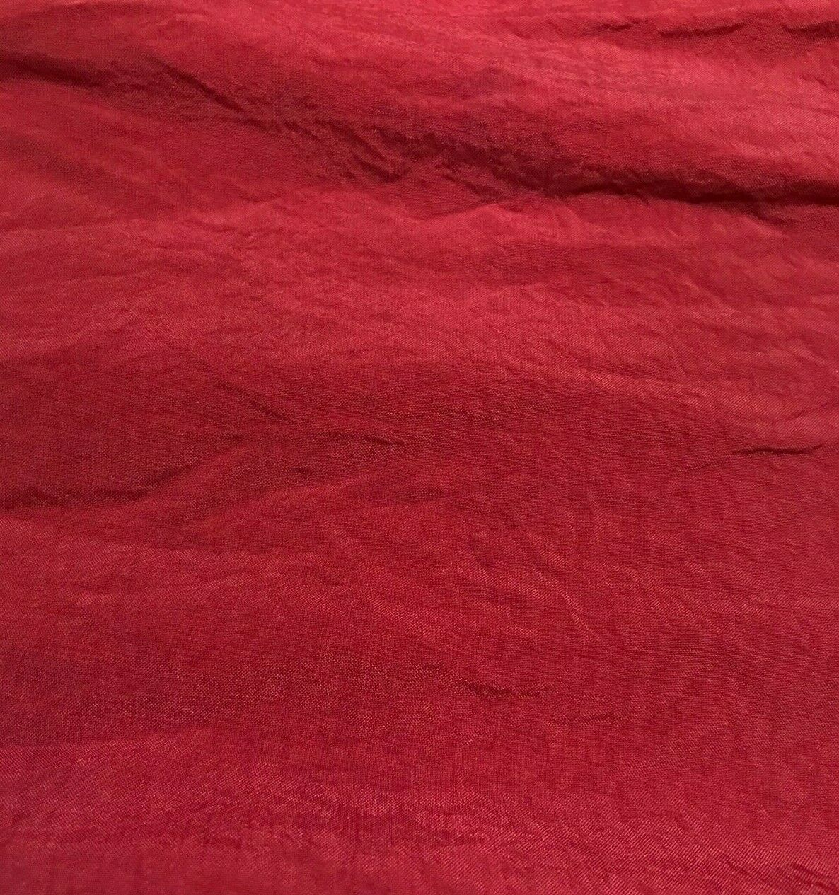 DARK RED CRINCKLED (TAFFETA TOUCH) FABRIC - SOLD BY THE METRE