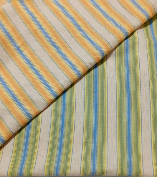 STRIPED COTTON FABRIC-SOLD BY THE METRE B3/203