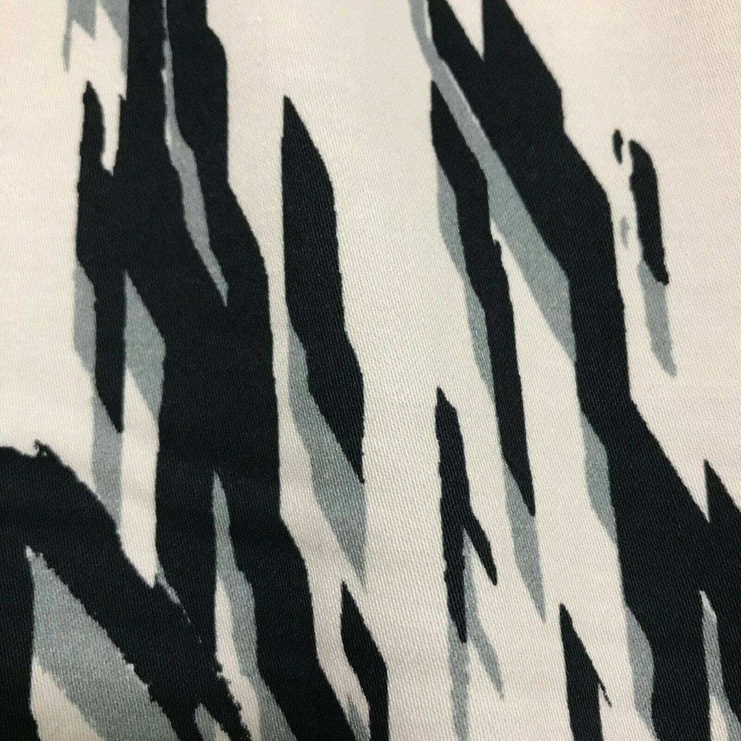 Cotton Satin Fabric Multi Printed Black And White 55" Wide