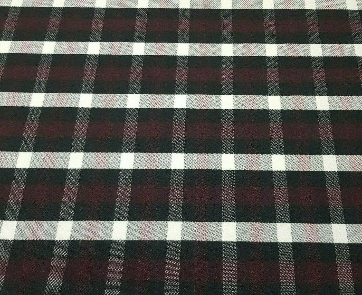 WASHABLE WOOL COAT FABRIC CHECKED STRETCH- SOLD BY THE METRE