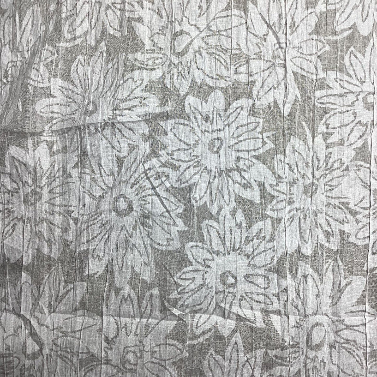 Burnout Polycotton Fabric White Colour 51" Wide Sold by Metre